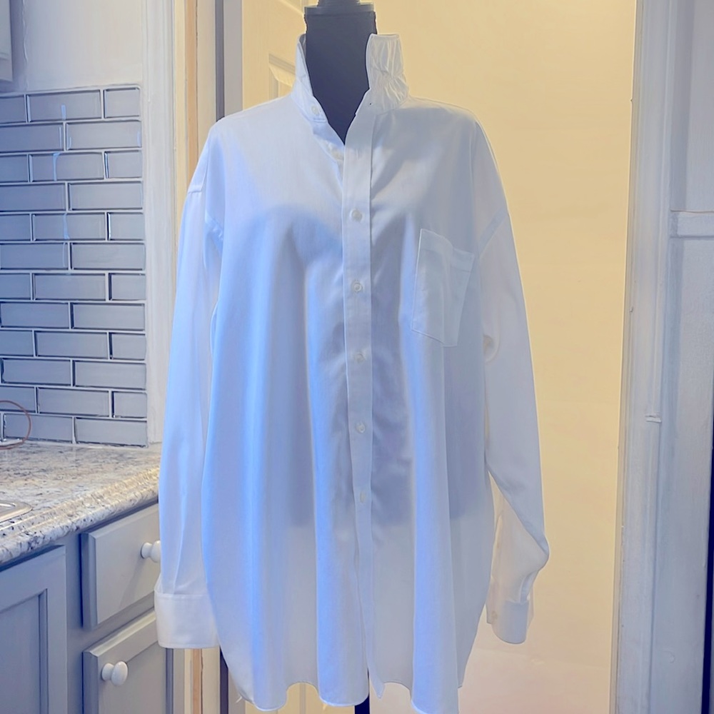 Joseph Abboud, Mens white shirt front button down